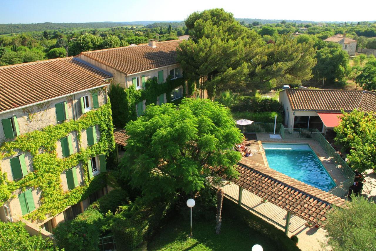 Logis Hotel Restaurant Uzes Pont Du Gard Bagian luar foto